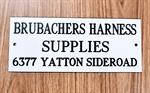 4^x 10^ ENGRAVED LARGE MAILBOX PLATE BLACK w/WHITE