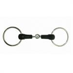 HARD RUBBER JOINTED LOOSE RING SNAFFLE BIT 5.5^