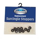 WEATHERBEETA RUBBER SURCINGLE STOPPERS - 10 PACK - BLACK