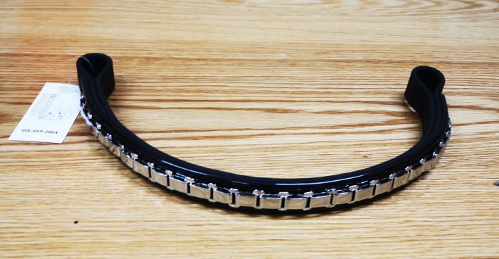 3/8'CHAIN BROW BAND BLACK/CHR