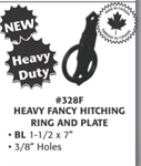 328F HITCH RING W/FANCY PLATE BLACK