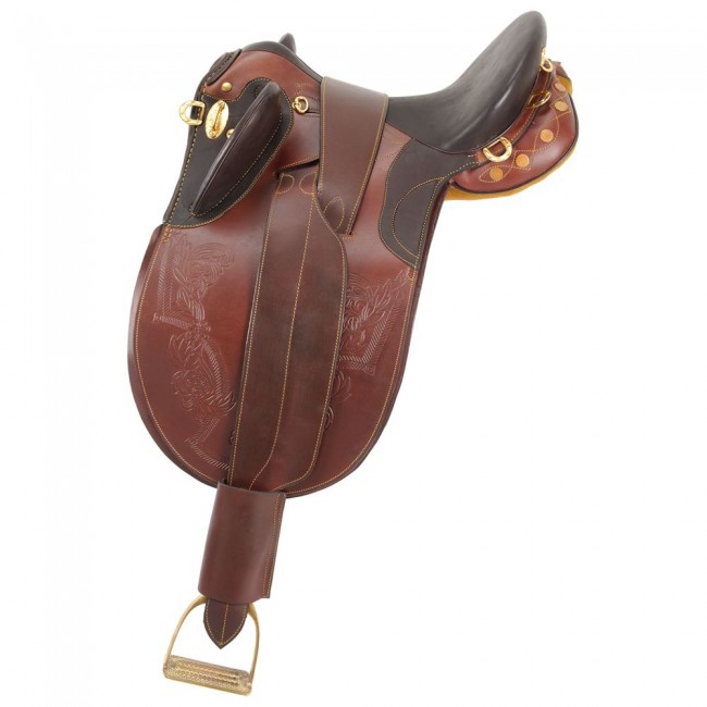 AUSTRALIAN OUTRIDER COLLECTION STOCK POLEY SADDLE W/O HORN - BROWN