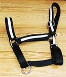 E&L LARGE BLACK W/WHITE HEAVY NYLON DRAFT HALTER 1 1/2^