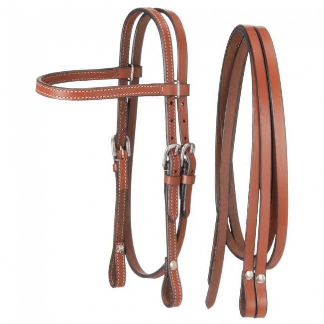 Leather Show Halter with Matching Lead, Chestnut