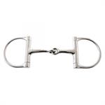 KORSTEEL STAINLESS STEEL JOINTED DEE RING SNAFFLE BIT 5^