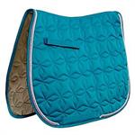 ROMA ECOLE STAR QUILTED CLOSE CONTACT SADDLE PAD - TEAL/WHITE/LAVENDER - FULL