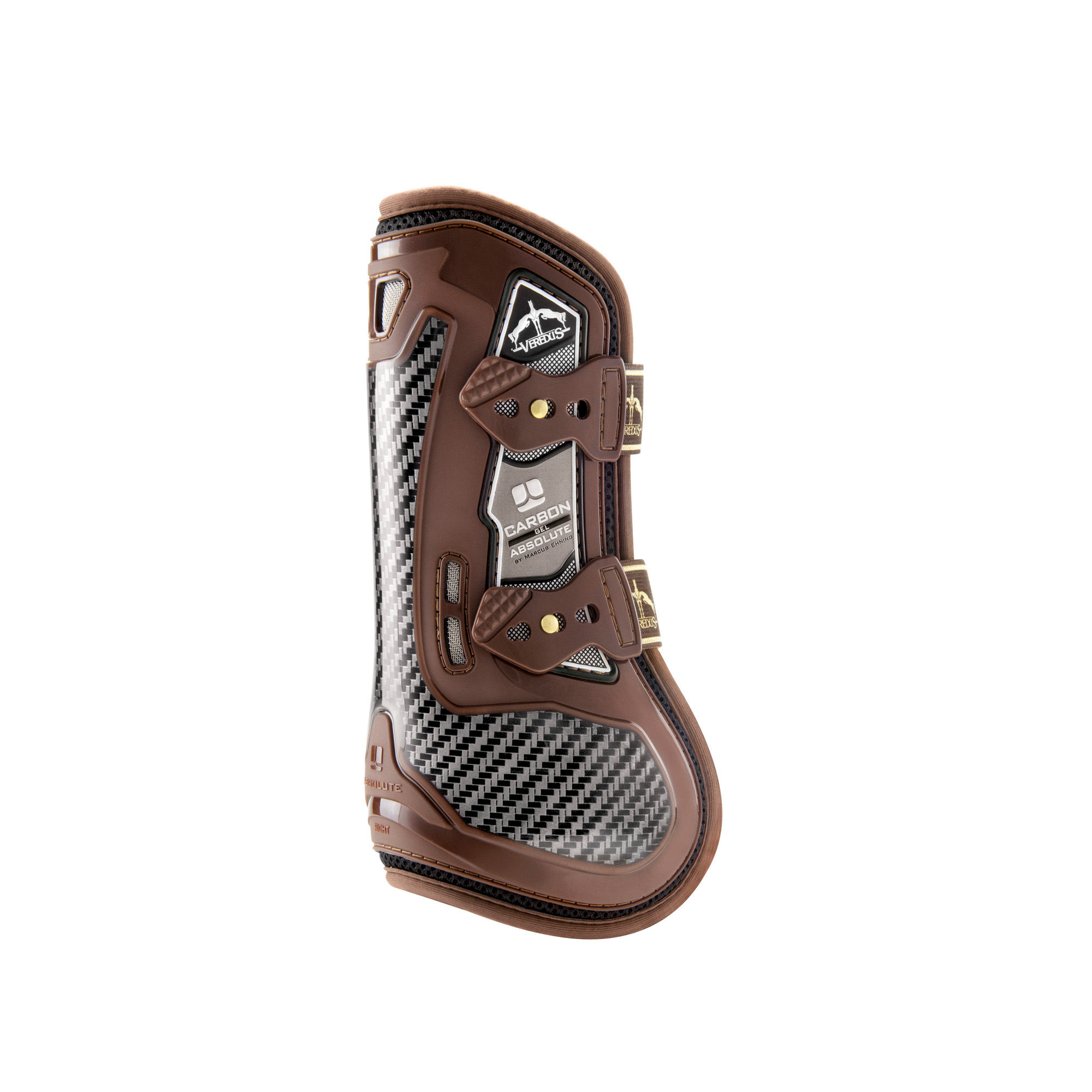 Brown tendon clearance and fetlock boots