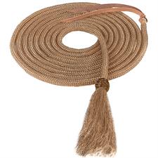 WEAVER NYLON MECATE REIN W/HORSEHAIR TASSEL - TAN