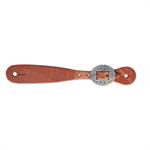 WESTERN RAWHIDE HARNESS LEATHER SPUR STRAP - STAINLESS STEEL BUCKLES