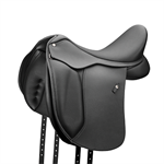 WINTEC 500 DRESSAGE FLOCK SADDLE - BLACK - 44 CM/17.5^