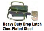 HEAVY DUTY DOOR LATCH. ZINC PLATED. 10/CASE