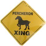 12^ X 12^ PERCHERON XING SIGN ALUMINUM