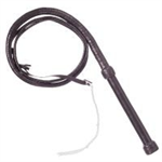 8' SILVER ROYAL DELUXE BULL WHIP - BLACK