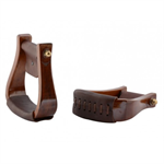 WESTERN RAWHIDE DARK WOODEN VISALIA STIRRUP - 5.75^