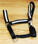 E&L LARGE BLACK W/WHITE HEAVY NYLON DRAFT HALTER 1 1/2^