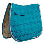 ROMA ECOLE STAR QUILTED CLOSE CONTACT SADDLE PAD - TEAL/WHITE/LAVENDER - FULL