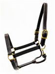 LEGACY LEATHER HALTER W/WHITE STITCHING - HORSE SIZE