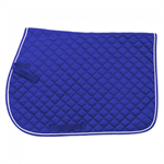 EQUIROYAL SQUARE QUILTED COTTON COMFORT ENGLISH SADDLE PAD - ROYAL