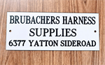 ENGRAVED STANDARD MAILBOX PLATE WHITE w/BLACK