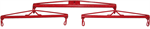 42^ ROUND STEEL DOUBLE TREE W/CLEVIS - RED