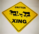 12^X12^ CRITTER XING SIGNS ALUMINUM