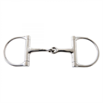 KORSTEEL STAINLESS STEEL JOINTED DEE RING SNAFFLE BIT 5^