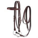 LG HORSE / DRAFT LEATHER BRIDLE SET DARK OIL