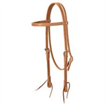 WEAVER 5/8^ HARNESS LEATHER BROWBAND HEADSTALL - GOLDEN BROWN