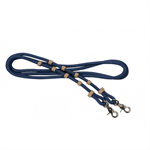 WESTERN RAWHIDE VAQUERO 8' NYLON ROPNG REINS - NAVY/TAN