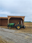 12' x 20' WOOD SIDED RUN IN SHED, CHARCOAL ROOF & TRIM