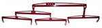 3 HORSE HEAVY DUTY RECTANGLE EVENER TUBE - RED