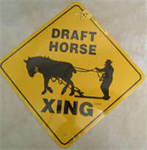 12^ X 12^ DRAFT WORKING XING SIGN ALUMINUM