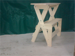 WOODEN BRAIDING STAND W/STEP - PLAIN