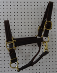 BEILER'S BROWN LEATHER HALTER - HORSE - ADJUSTABLE