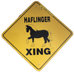 12^ X 12^ HAFLINGER XING SIGN ALUMINUM