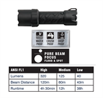 POLYSTEEL 200 LED TWIST FOCUS FLASHLIGHT - 320 LUMENS