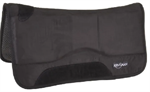 REINSMAN SQUARE SWAYBACK CONTOUR PAD - 30^ X 30^ - FLEECE - BLACK MICROSUEDE