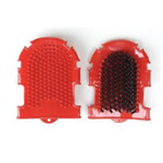 PLASTIC GROOMING MITT-RED