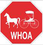 WHOA HORSE & BUGGY STOP SIGN