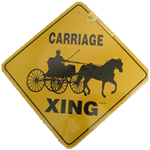 12^X12^ CARRIAGE XING SIGN ALUMINUM