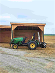 10' x 12' WOOD SIDED RUN IN SHED, GREEN ROOF & TRIM