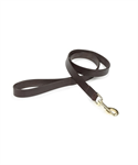 DIGBY & FOX FLAT 1^ LEATHER DOG LEAD - BROWN