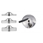 WOOD SCREW ADAPTOR - NICKEL PLATED STANDARD SIZING