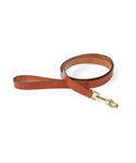 DIGBY & FOX FLAT 1^ LEATHER DOG LEAD - TAN