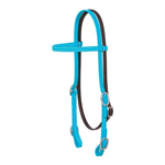 BRAHMA WEBB SOFT GRIP BROWBAND HEADSTALL - HURRICANE BLUE